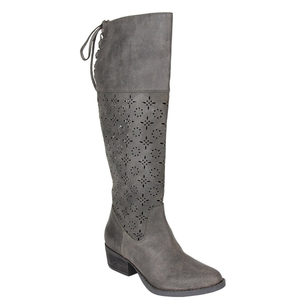 NWB Not Rated By Naughty Monkey Hermosa Boots Grey